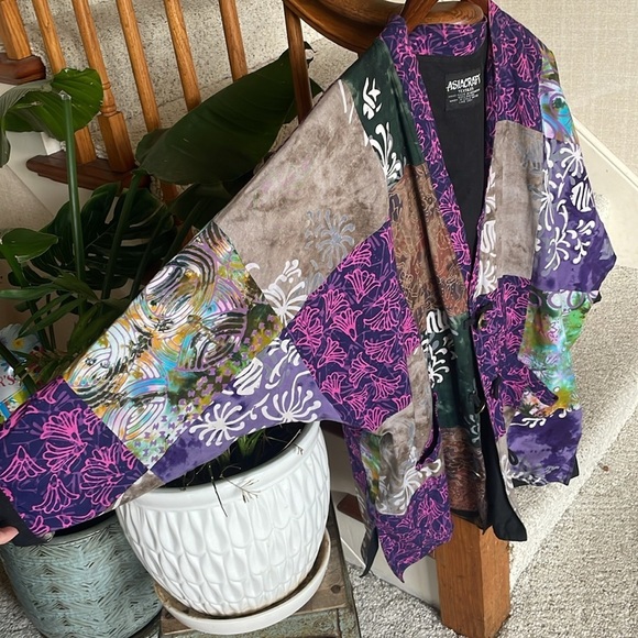 Asiacraft Textules Bohemian Multicolor Patchwork Women's Jacket - Picture 3 of 15